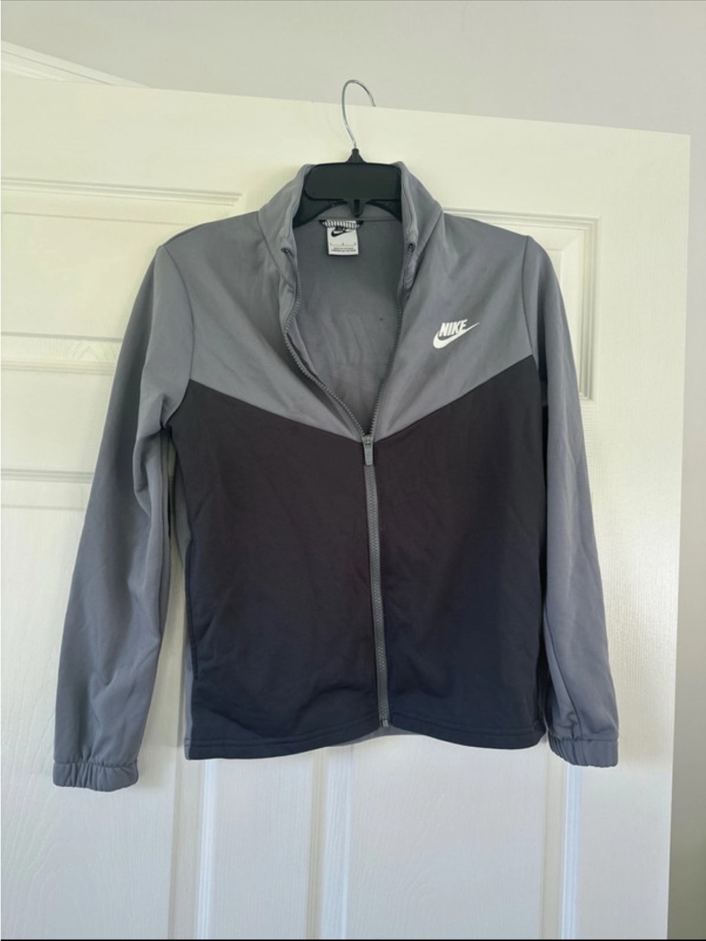 Nike Two-Tone Gray & Charcoal Bomber Jacket